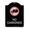 Signmission Spanish Traffic No Camiones No Trucks W/ Graphic Heavy-Gauge Aluminum Sign, 24" x 18", BS-1824-22881 A-DES-BS-1824-22881 - alternate 1